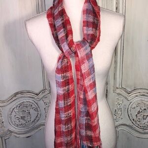 Multi Color Block Plaid  Head or Neck Scarf